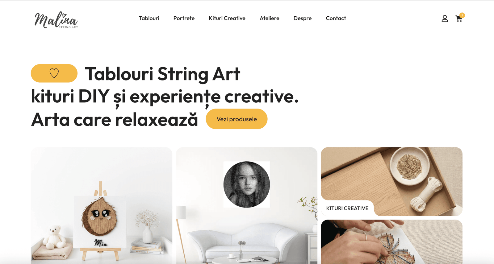 Malina String Art Website Project
